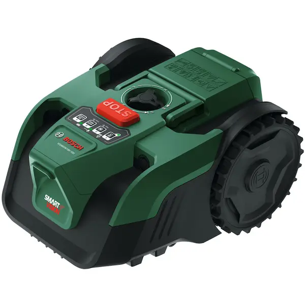 BOSCH Robot de tuns gazon-iarba fara fir perimetral Bosch VISIMOW18V-100, 18 V, latime de taiere 16 cm, inaltime de taiere 20 - 60 mm, senzori ultrasonici, motor brushless, fara incarcator si acumulator in setul de livrare