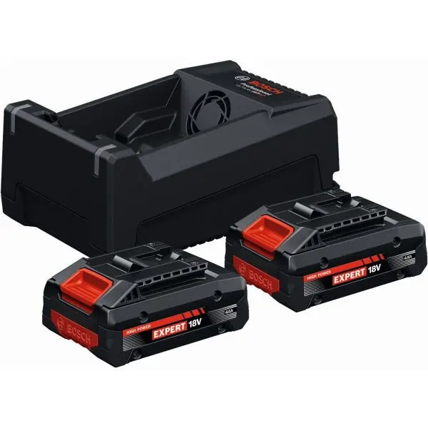 BOSCH Set 2 acumulatori si incarcator Bosch Professional EXPERT 1600A0373J, 2 x acumulatori EXBA18V-40 (4Ah), incarcator GAL12V/18V-80