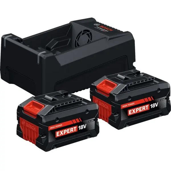 BOSCH Set 2 acumulatori si incarcator Bosch Professional EXPERT 1600A0373P, 2 x acumulatori EXBA18V-55 (5.5Ah), incarcator GAL12V/18V - 80