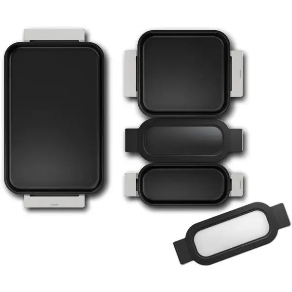 BOSCH Set 4 tavi cu manere BOSCH Pro Induction Flex Pan HEZ9FF040 - 17007157, otel inoxidabil, 3 straturi antiadezive