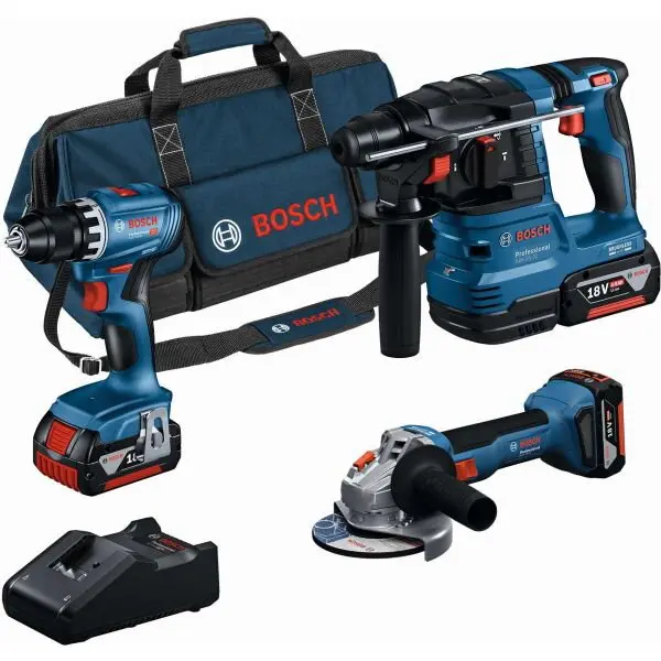 BOSCH Set combi BOSCH 0615A5007L, 1x GSR, 1x GWS, 1x GBH, 3x 4.0Ah, 1xGAL 18V-40