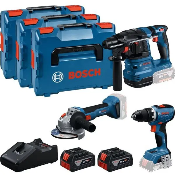 BOSCH Set combi BOSCH 0615A5009G, 1x GSR, 1x GBH, 1x GWS, 2x GBA 5.0 Ah, 1x GAL 18V-40