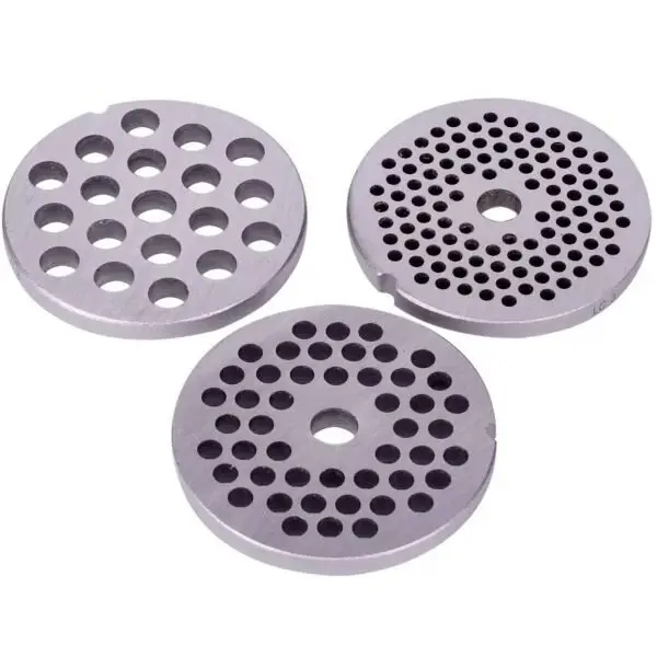 BOSCH Set de 3 discuri BOSCH 00629852, Disc de 3mm (fin), Disc de 4.8mm (mediu), Disc de 8mm (grosier), Pentru masinile de tocat MUZ9HA1 si MUZ9BS1, Otel inoxidabil
