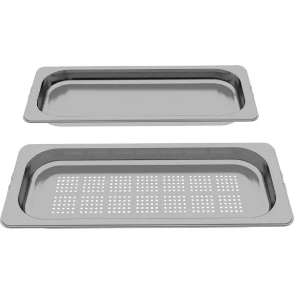 BOSCH Set de doua tavi medii BOSCH HEZ66D52 - 17007317, o tava medie perforata, o tava medie neperforata