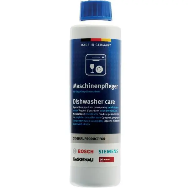 BOSCH Solutie de intretinere BOSCH 00311995, Pentru masinile de spalat vase, 250ml, 1 flacon pentru 1 tratament, Recomandat pentru utilizarea regulata la 1-2 luni