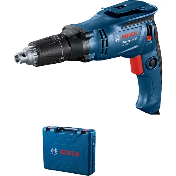 BOSCH Surubelnita profesionala pentru gips/carton Bosch GTB 06014A2000, 650 W, 5000 RPM, 12 Nm, cu limitator de reglare a adancimii, sistem rapid de desurubare