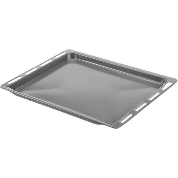 BOSCH Tava de copt emailata BOSCH HEZ331000-00436547, Biscuiti, torturi, paine si chifle, L 46.5cm, l 37.5cm, H 2.9cm, 1.1kg, Pentru piroliza, ActiveClean, DW Safe, Enamelled Grey