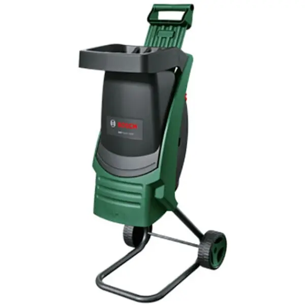 BOSCH Tocator crengi si resturi vegetale electric Bosch AXT Rapid 2200, putere 2200 W, 3650 RPM, 14 Nm, 40 mm diametru maxim taiere, 90 kg/h capacitate, roti transport