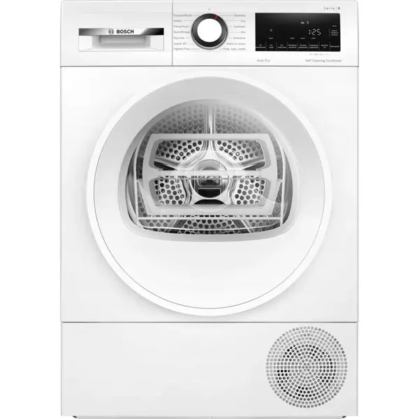 BOSCH Uscator cu pompa de caldura Bosch WQG145APPL, 9 kg, clasa D, 14 programe de uscare, Alb