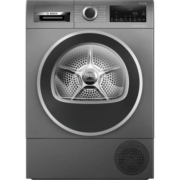 BOSCH Uscator de rufe Bosch WQG235DREU, Pompa de caldura, 8 kg, 15 programe, Clasa A+++, AutoDry, SensistiveDrying System, Antracit