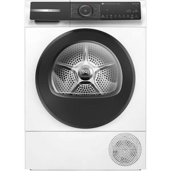 BOSCH Uscator de rufe Bosch WQH245B6BY, Pompa de caldura, 9 kg, 15 programe, Home Connect, AutoDry Technology, Smart Dry, Condensator cu autocuratare, Touch control, Iluminare interioara, Clasa A+++, Alb
