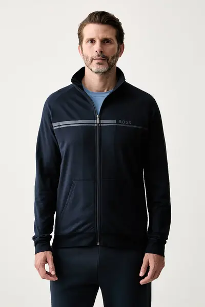 BOSS hanorac cu fermoar pentru bărbați din bumbac Authentic Jacket Z