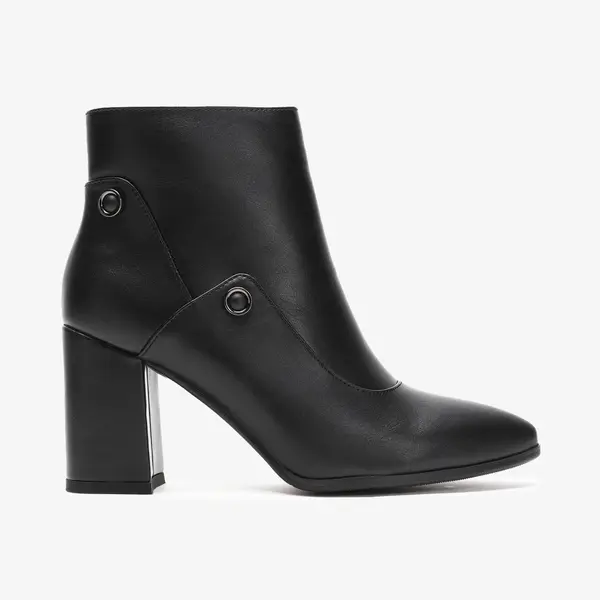 Botine dama din Piele Ecologica CRL0655 Negre