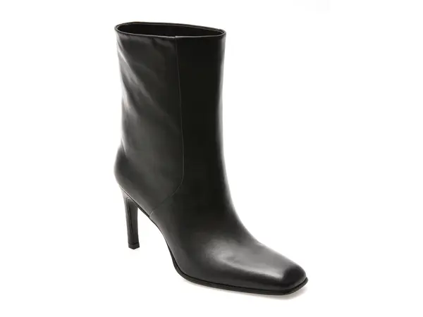 Botine elegante EPICA PREMIUM negre, 01474TB, din piele naturala
