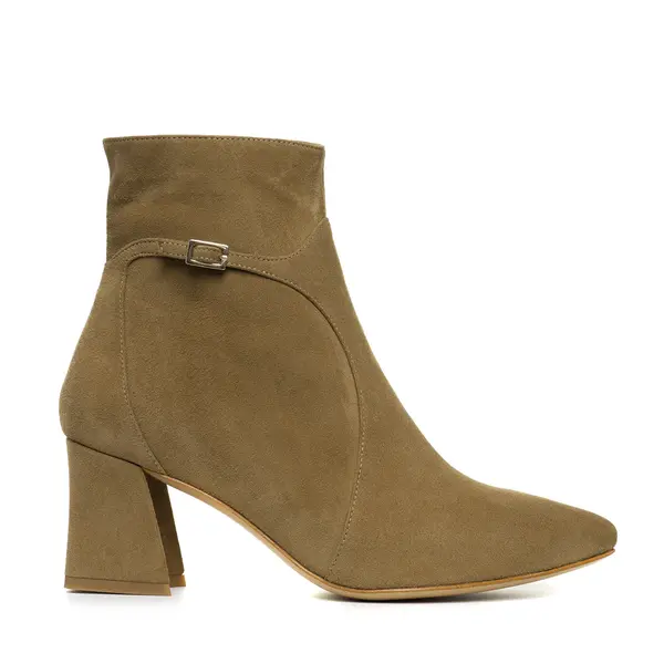 Botine Lucy Piele Intoarsa, Camel - 38 / 6.5 cm