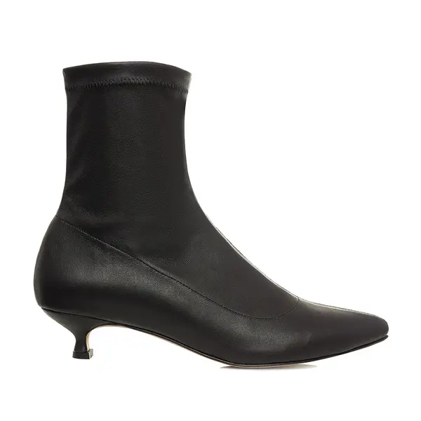 Botine Mia din Piele Elastica, Negre - 41 / 4 cm