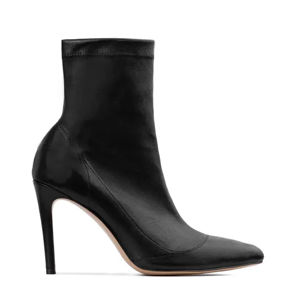 Botine Mia din Piele Elastica, Negre - 41 / 9.5 cm