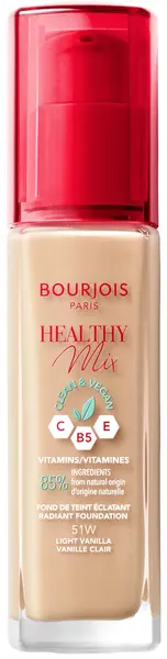 Bourjois Healthy Mix Fond de ten Clean & Vegan, 51W Light Vanilla, 30 ml