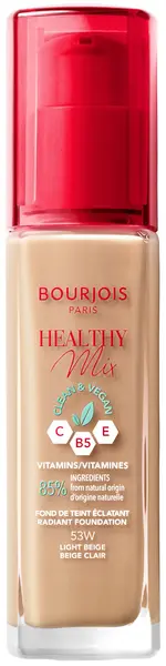 Bourjois Healthy Mix Fond de ten Clean & Vegan, 53W Light Beige, 30 ml