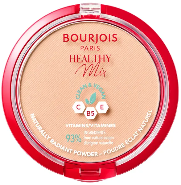 Bourjois Healthy Mix Pudră matifiantă Clean & Vegan, 002 Vanilla, 10 g