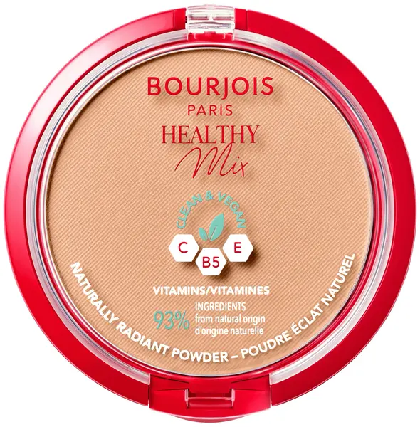 Bourjois Healthy Mix Pudră matifiantă Clean & Vegan, 005 Deep Beige, 10 g