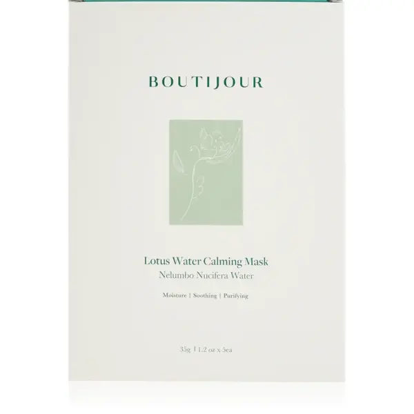 BOUTIJOUR Lotus Water Calming Mask mască textilă calmantă nutritie si hidratare 5x33 g