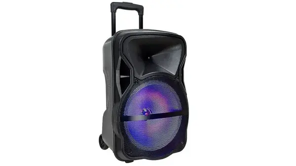 Boxa portabila 50W RMS, 15 inch/38cm, V-Tac SKU-7738, USB, micro SD, radio FM, telecomanda, microfon cu fir si wireless