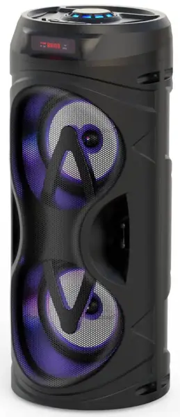 Boxa portabila activa Akai ABTS-530BT, 5 W, Bluetooth, USB, micro SD card slot, intrare microfon, lumini difuzor (Negru)