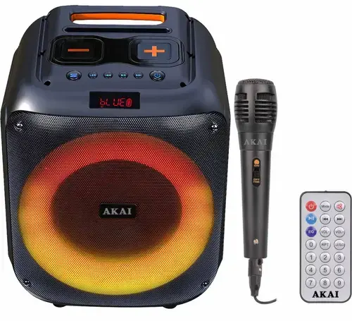 Boxa Portabila AKAI ABTS-V30, 40W, Bluetooth, USB, Display LED, Microfon (Negru)