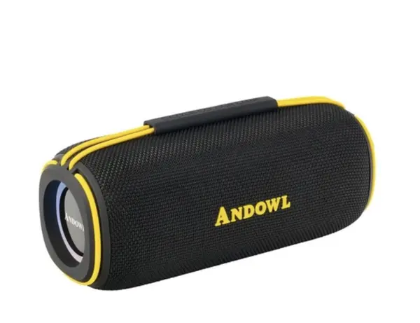 Boxa portabila Andowl Q YX12 bluetooth Bass Puternic design compact Negru cu Galben