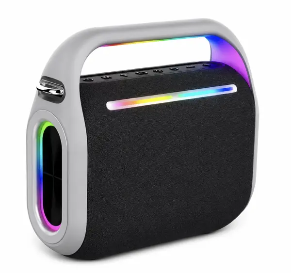 Boxa portabila bluetooth KP 8003 de 120W lumini RGB USB Card TF AUX Microfon