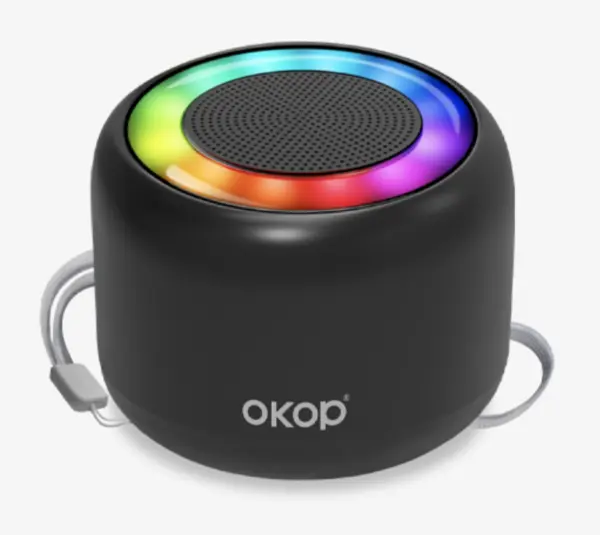 Boxa portabila bluetooth OKOP KP826 incarcare Wireless Lumini RGB