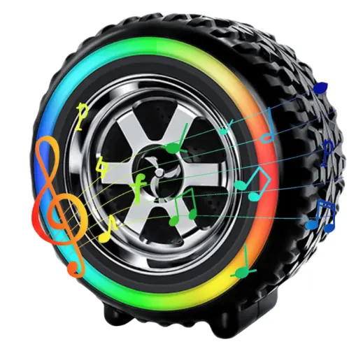 Boxa portabila G2389 cu led RGB model roata 10W