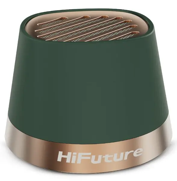 Boxă portabilă HiFuture - Mega S, IPX4, verde/auriu