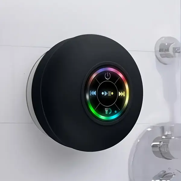 Boxa Portabila Mini Rezistenta Apa Bass Puternic cu Microfon Incorporat si Lumini LED