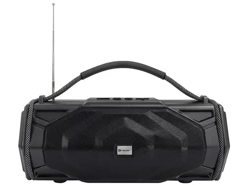 Boxa portabila Tracer Explorer TWS BT, Bluetooth, 15 W, Pnou solar, Lanterna, Radio FM, Functie bacterie externa 1800 mAh, USB, microSD (Negru)