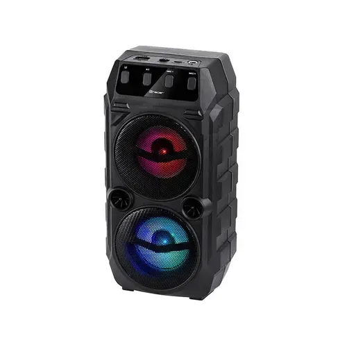 Boxa portabila Tracer Superbox TWS Bluetooth, 10 W, RGB, Radio FM, USB Type-C (Negru)