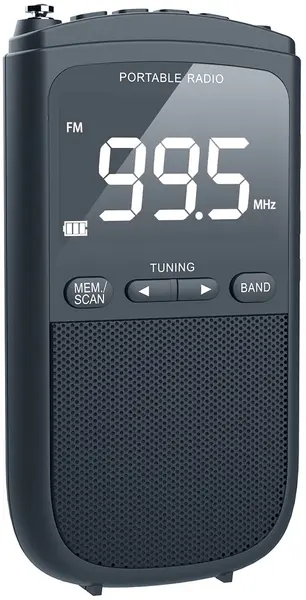 Boxă radio cu ceas Diva - FM2024C, AM/FM, gri