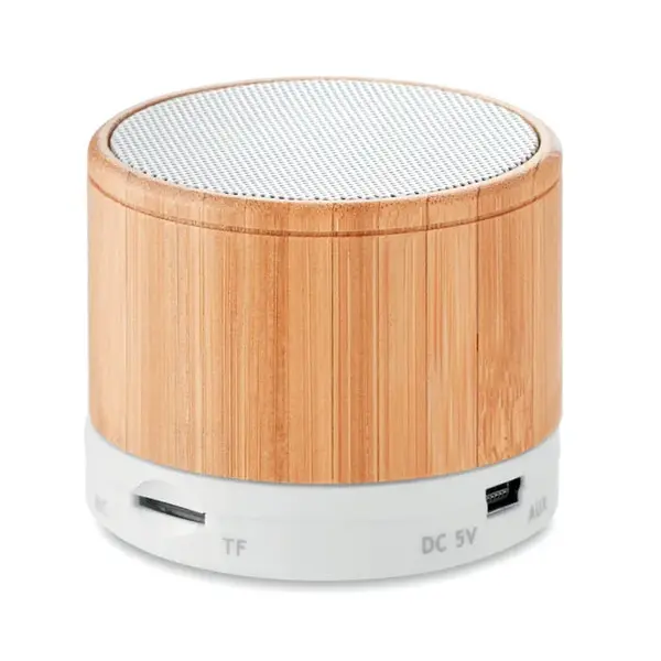 Boxa rotunda wireless bambus Boxa rotunda wireless bambus