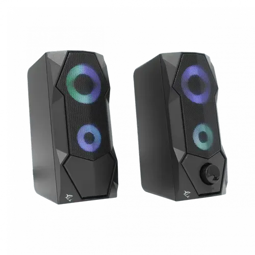 Boxe 2.0 White Shark GSP-634 FLOW, USB, Iluminare RGB, 5W RMS (Negru)