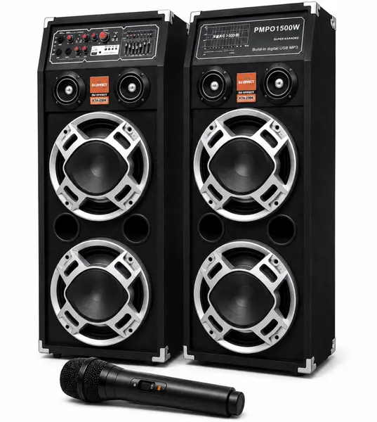 Boxe Profesionale DJ Effect KTA 2304 cu Microfon Wireless Sistem Karaoke