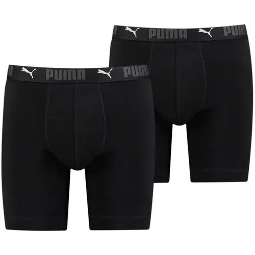 Boxeri barbati Puma Sport Cotton Long Boxer 2p Black 93552301