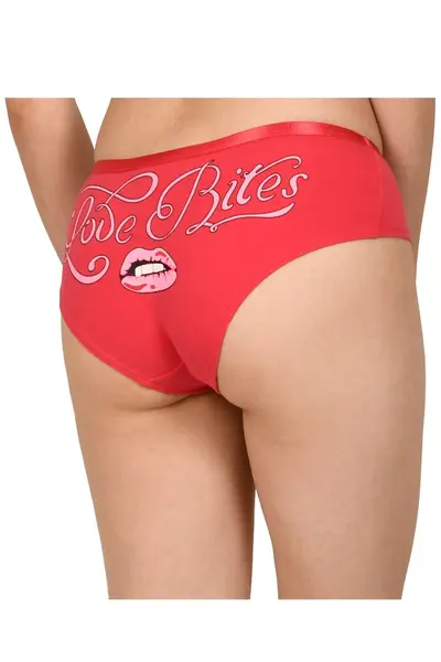 Boxeri bumbac cu imprimeu LOVE BITES, Lemila (Culoare: Gri, Marime chilot: S)