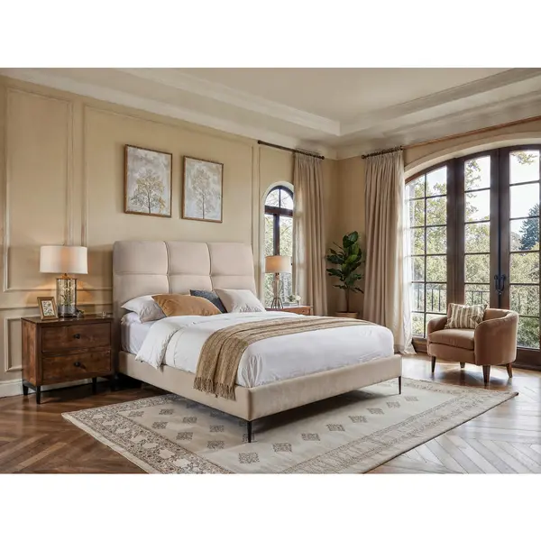 Boxspring, 120/200 cm, crem