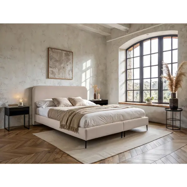 Boxspring, 140/200 cm, bej