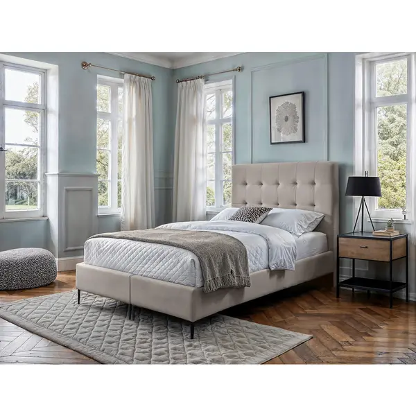Boxspring, 140/200 cm, crem