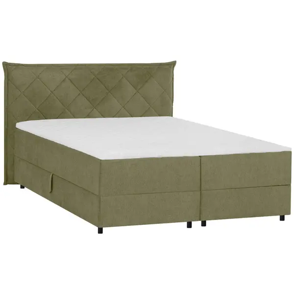 Boxspring 160x200 Cm, măsliniu