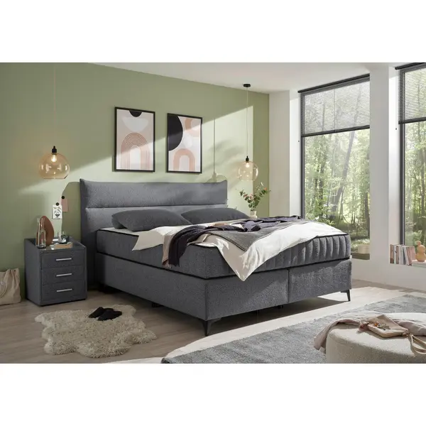 Boxspring, 180/200 cm, antracit