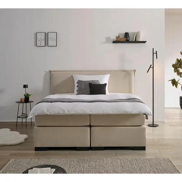 Boxspring, 180/200 cm, bej