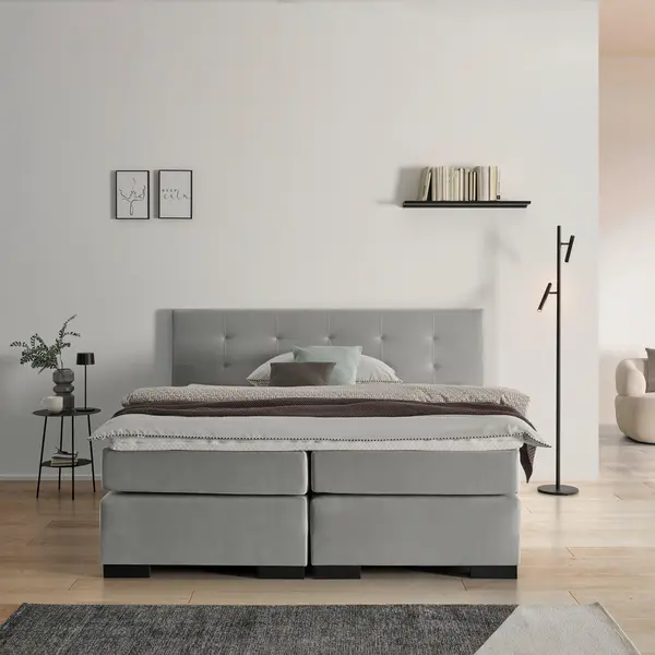 Boxspring, 180/200 cm, gri